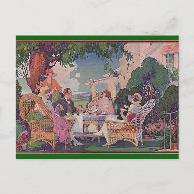 Vintage Gräsmatta Insamling Inbjudan (Framsida)