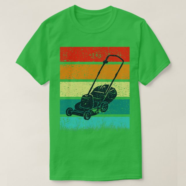 Vintage Gräsmatta Mower T Shirt (Design framsida)