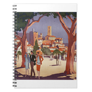 Vintage Grasse sommar konst Anteckningsbok