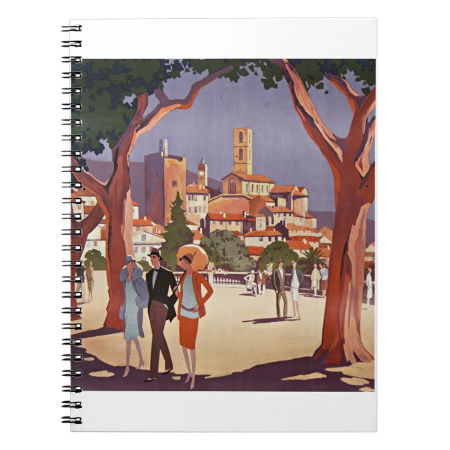 Vintage Grasse sommar konst Anteckningsbok (Framsidan)