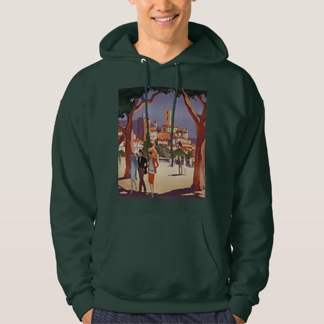 Vintage Grasse sommar konst Hoodie (Framsida)