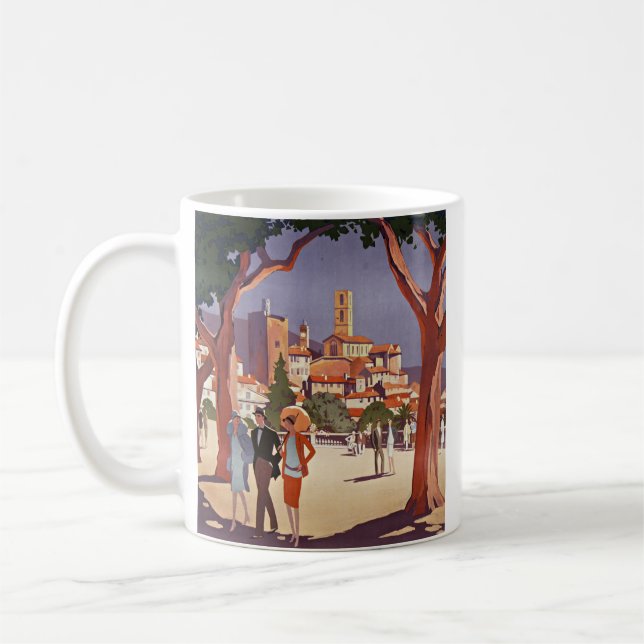 Vintage Grasse sommar konst Kaffemugg (Vänster)