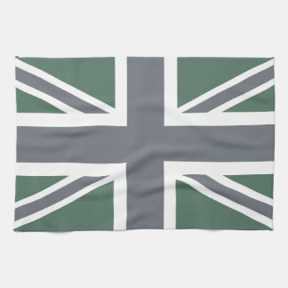 Vintage Grått Classic Union Jack British (UK) Flag Kökshandduk