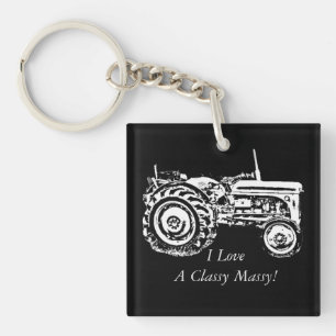 vintage Grått massey fergison-traktor, fototrucke