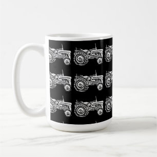 Vintage Grått massey fergison-traktor Kaffemugg