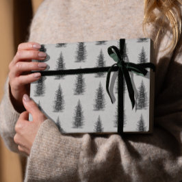 Vintage Grått minimalistisk grus god jul Presentpapper