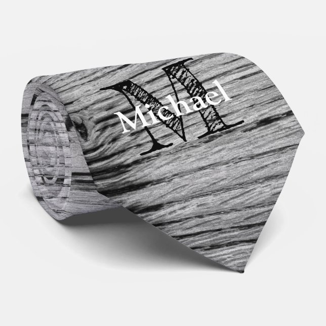 Vintage grått Svart bränt  Monogram Slips (Rullad)