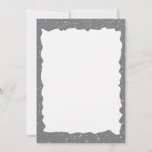 Vintage Grått Torn Papper Anpassningsbar Gräns-mal Inbjudningar