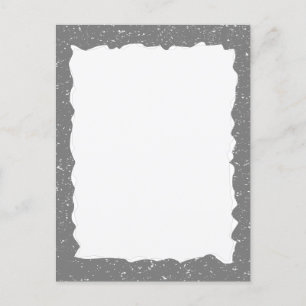 Vintage Grått Torn Papper Anpassningsbar Gräns-mal Vykort