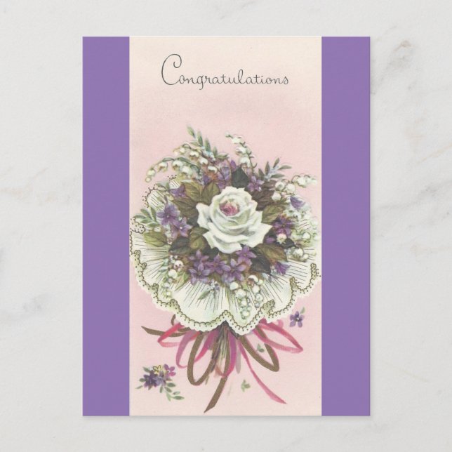 Vintage Grattiss Bouquet Vykort (Framsida)
