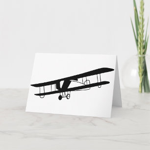 Vintage-gratulationskort för flygplan kort