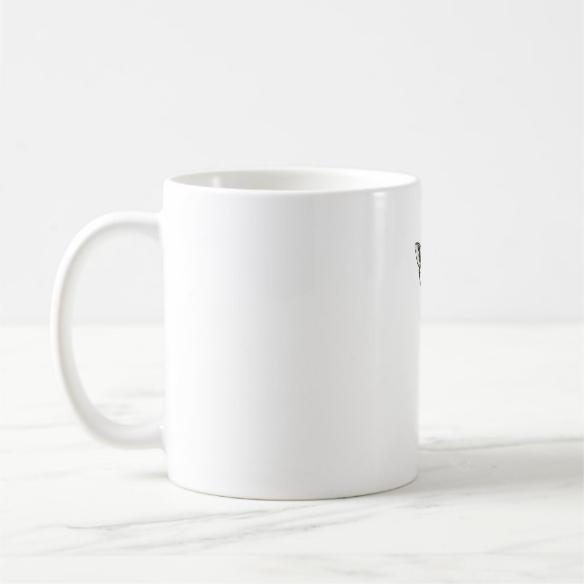 Vintage Graverad Giraff Med Glasögon Design_1 Kaffemugg (Vänster)
