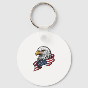 Vintage Graverad Örn Patriotisk Shardesign_1 Nyckelring