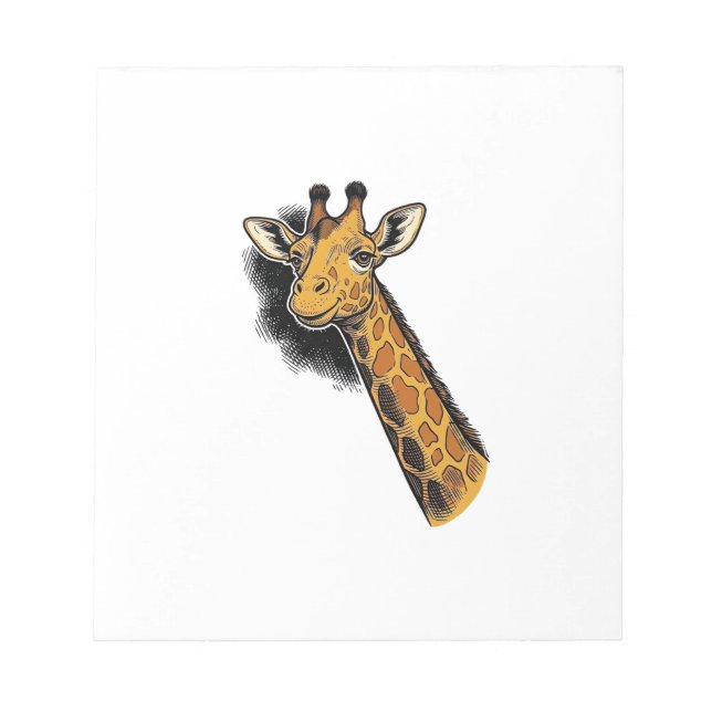 Vintage Graverad Söt Giraff Tröja Design_1 Anteckningsblock (Framsida)