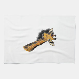 Vintage Graverad Söt Giraff Tröja Design_1 Kökshandduk
