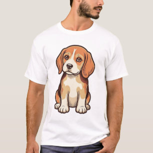 Vintage Gravyr Beagle Valp Vektor Art_1 T Shirt