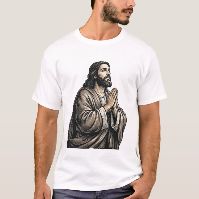 Vintage Gravyr Bön Man Religions Tröja Desi (Framsida)