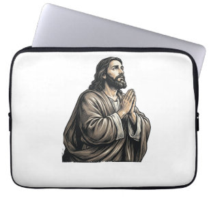 Vintage Gravyr Bön Man Religions Tröja Desi Laptop Fodral