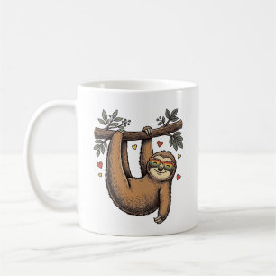 Vintage gravyr dovhjärta regnbåge skjorta design kaffemugg