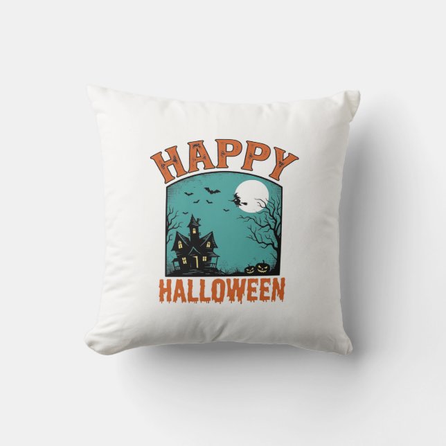 Vintage gravyr God Halloween Spökhus De Kudde (Framsida)