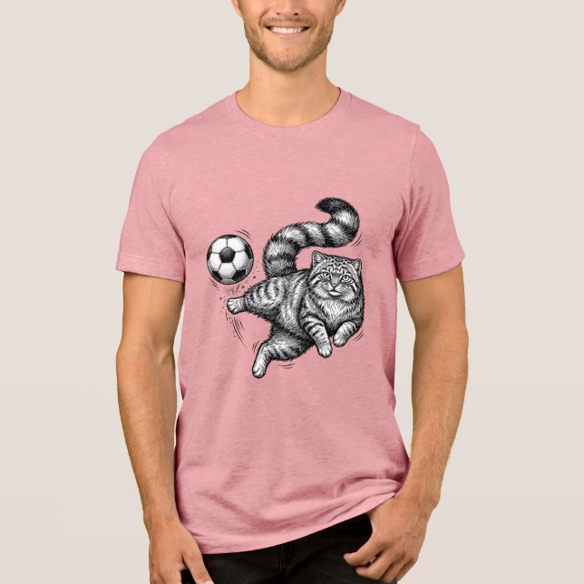 Vintage Gravyr Katt Fotboll Spark Tröja Design (4) (Framsida)