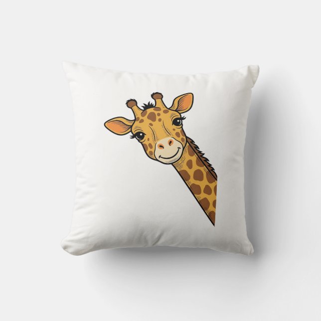 Vintage gravyr Kikande Giraff Tröja Design_1 Kudde (Framsida)