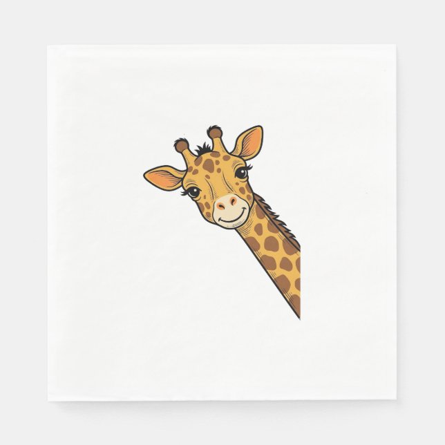 Vintage gravyr Kikande Giraff Tröja Design_1 Pappersservett (Framsidan)