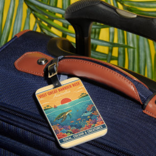 Vintage Great Barrier Reef Australien Bagagebricka