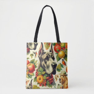 Vintage Great dane Hund Illustration Tygkasse
