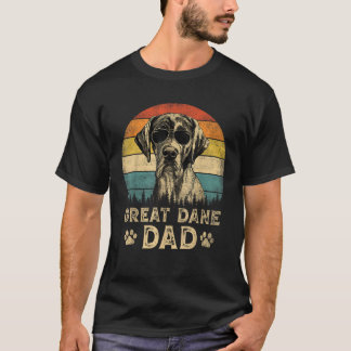 Vintage Great dane Pappa Hundälskare Far dag Tee