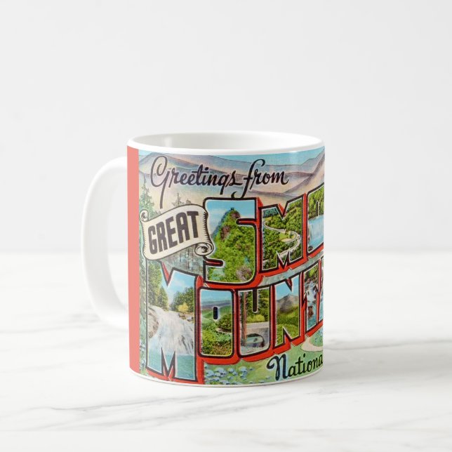 Vintage Great Smoky Mountains Kaffemugg (Framsida vänster)