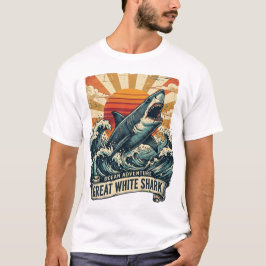 Vintage Great White Shark - Ocean Adventure T-Shir T Shirt