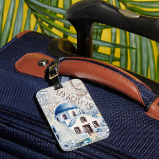 Vintage Greece Luggage Tag Bagagebricka