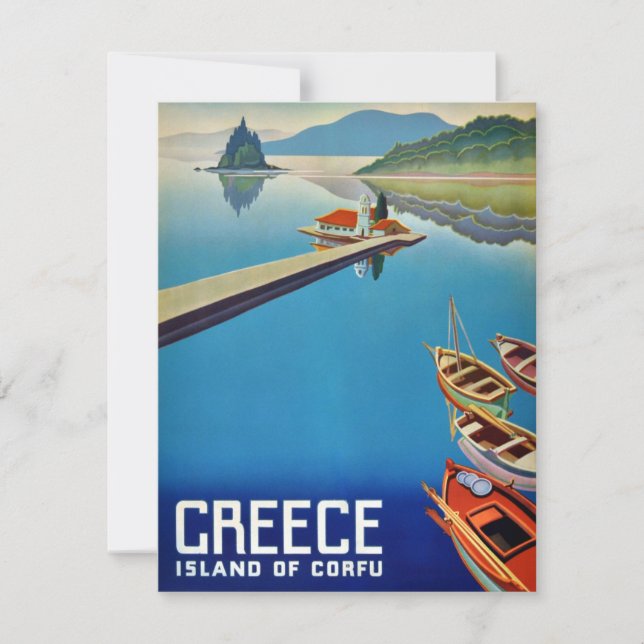 Vintage Greece Travel - ön Korfu (Framsida)