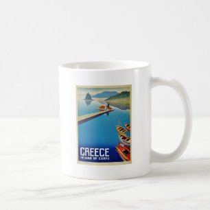 Vintage Greece Travel - ön Korfu Kaffemugg