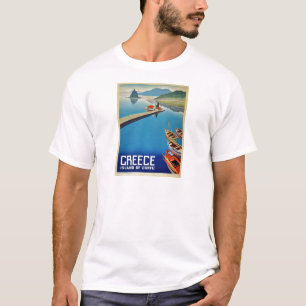Vintage Greece Travel - ön Korfu T Shirt