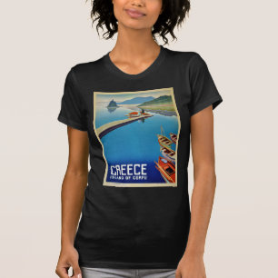 Vintage Greece Travel - ön Korfu T-shirt