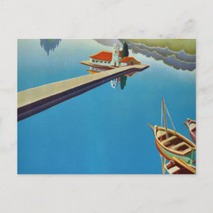 Vintage Greece Travel - ön Korfu Vykort