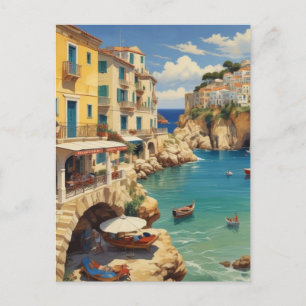 Vintage Greece Travel - ön Korfu Vykort
