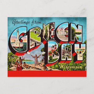 Vintage Green Bay WI vykort