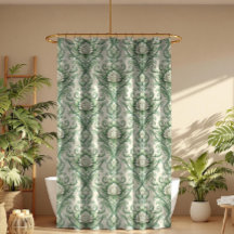 Vintage green botanical pattern