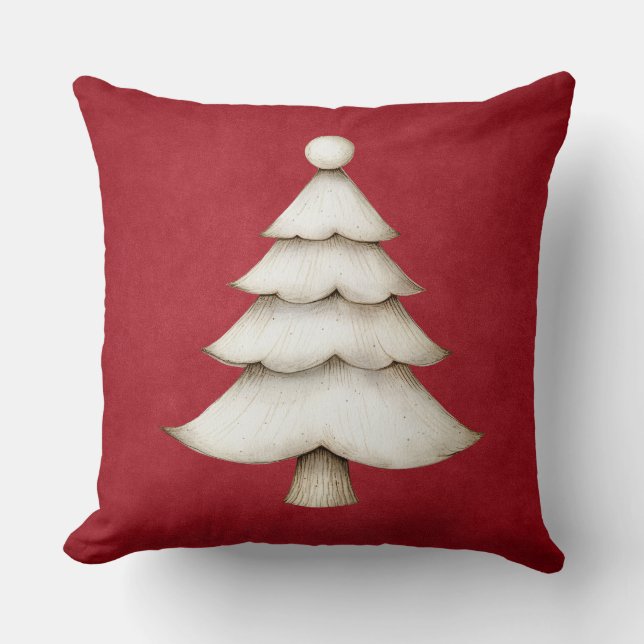 Vintage Green Christmas Throw Pillow Kudde (Framsida)