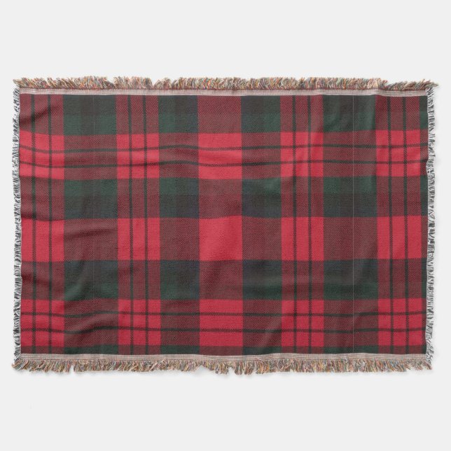 Vintage Green Plaid Pattern Filt (Framsidan)