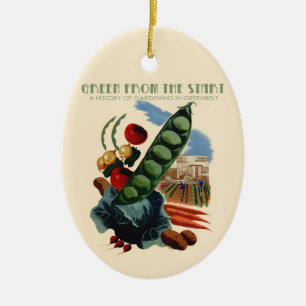 Vintage Greenbelt-ornament Julgransprydnad Keramik