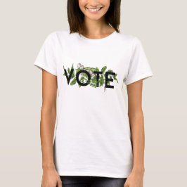 Vintage Greenery Blommig Elegant Feminint Gå Rösta T Shirt