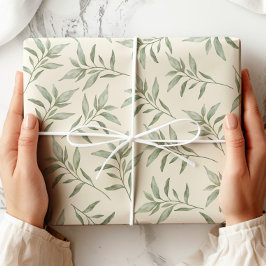 Vintage Greenery Botanical Presentpapper