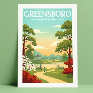 Vintage Greensboro North Carolina Vykort
