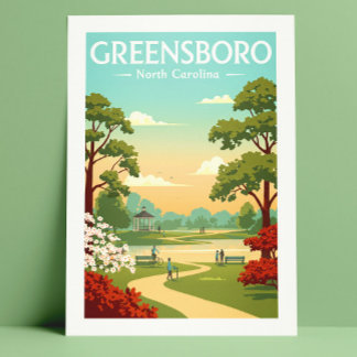 Vintage Greensboro North Carolina Vykort