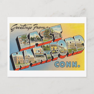 Vintage Greetings från East Hartford, Connecticut Vykort