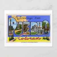 Vintage Greetings från Pueblo, Colorado